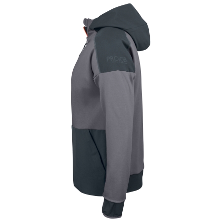 3120 SWEATHSIRT BI MATIERE CAPUCHE CONTRASTEE