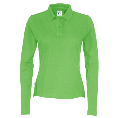 POLO PIQUE MANCHES LONGUES FEMME - CERTIFIÉ GOTS