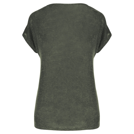 T-shirt col V en lin femme