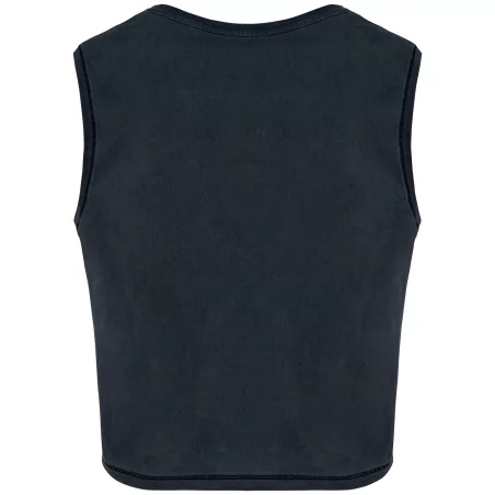 T-shirt écoresponsable crop sans manche femme