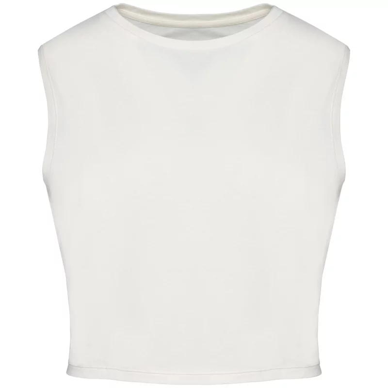 T-shirt écoresponsable crop sans manche femme