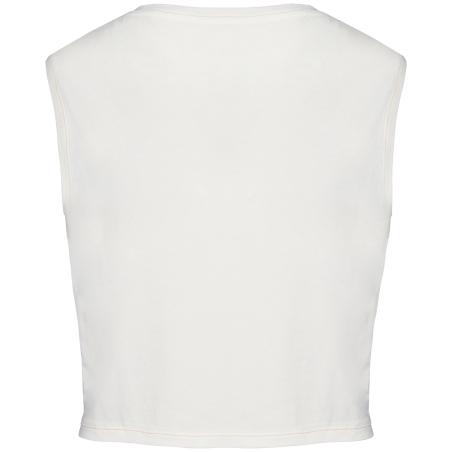 T-shirt écoresponsable crop sans manche femme