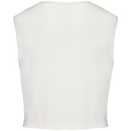 T-shirt écoresponsable crop sans manche femme