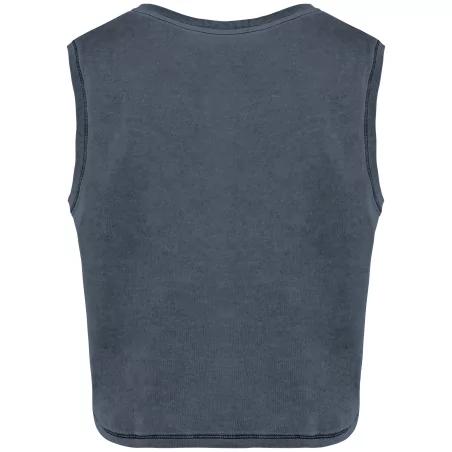 T-shirt écoresponsable crop sans manche femme