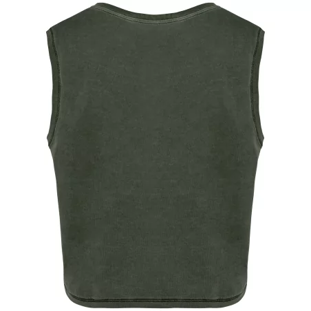 T-shirt écoresponsable crop sans manche femme