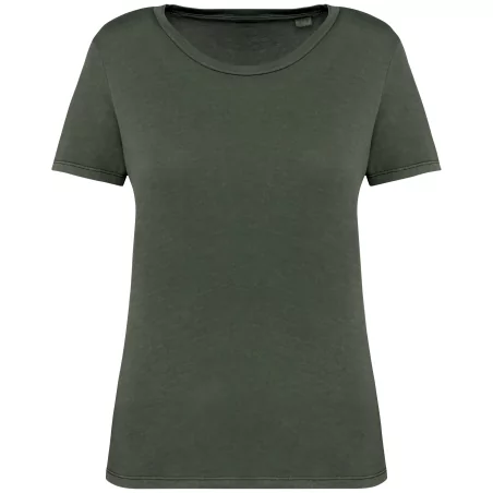 T-shirt écoresponsable délavé femme