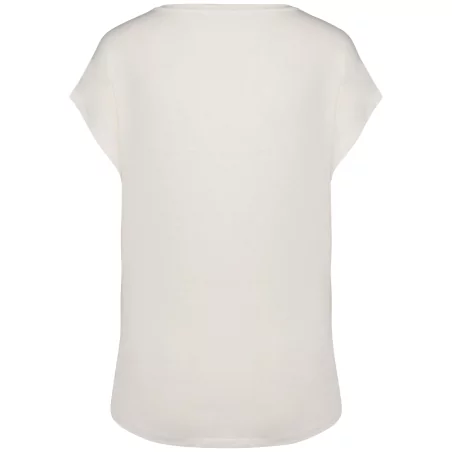 T-shirt écoresponsable loose à col V femme