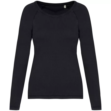 T-shirt écoresponsable raglan manches longues femme