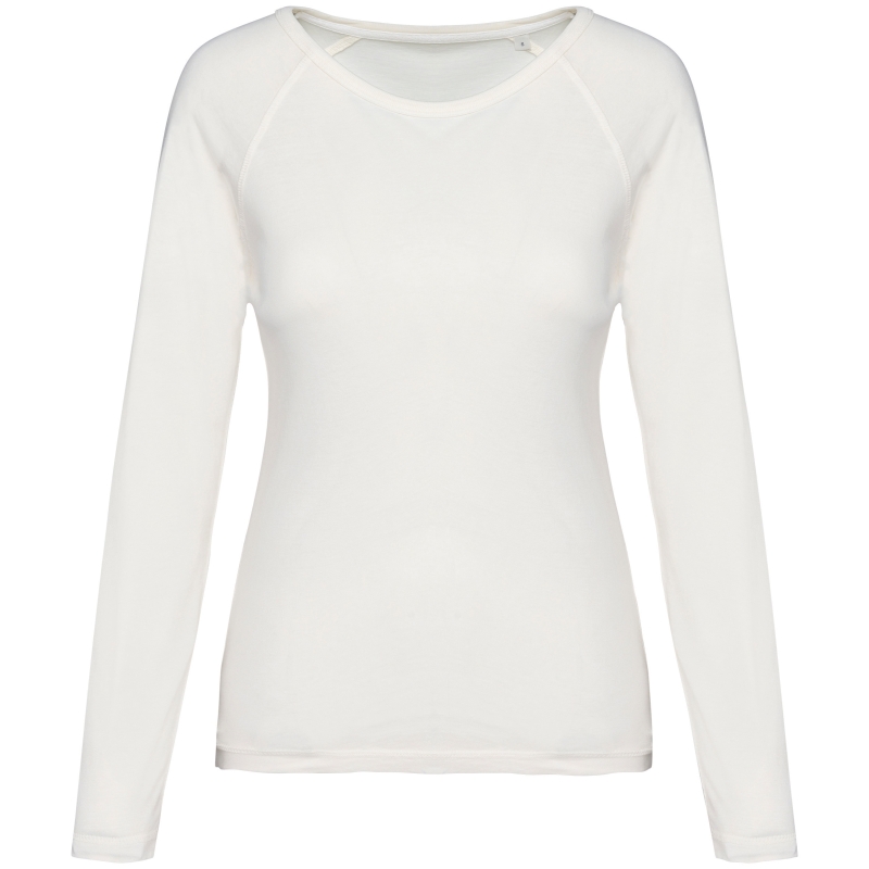 T-shirt écoresponsable raglan manches longues femme