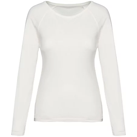 T-shirt écoresponsable raglan manches longues femme