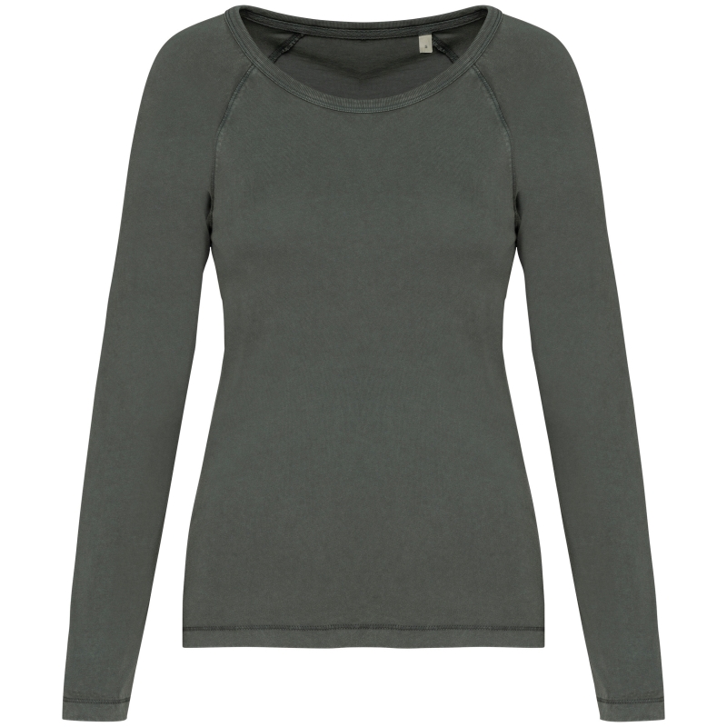 T-shirt écoresponsable raglan manches longues femme