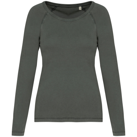 T-shirt écoresponsable raglan manches longues femme