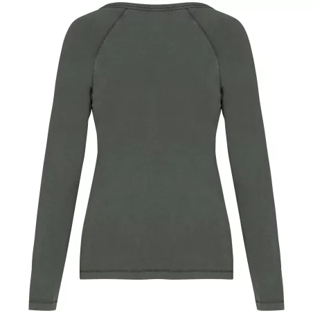 T-shirt écoresponsable raglan manches longues femme