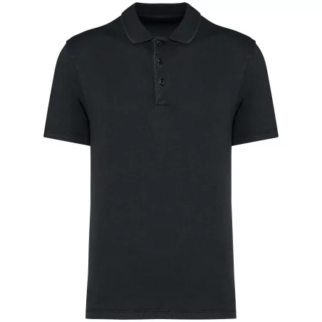 Polo écoresponsable délavé en jersey homme