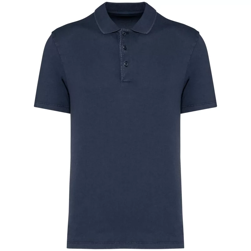 Polo écoresponsable délavé en jersey homme