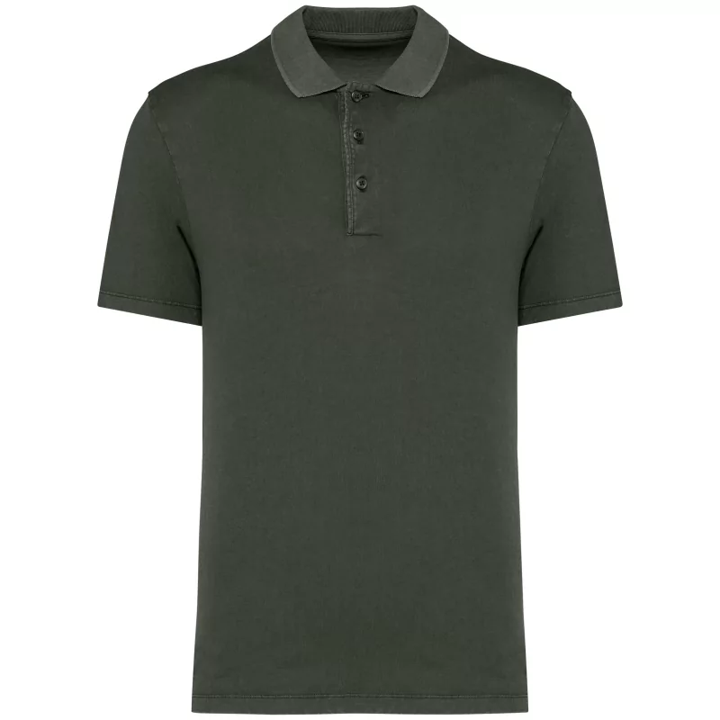 Polo écoresponsable délavé en jersey homme