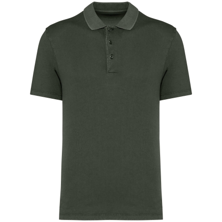 Polo écoresponsable délavé en jersey homme