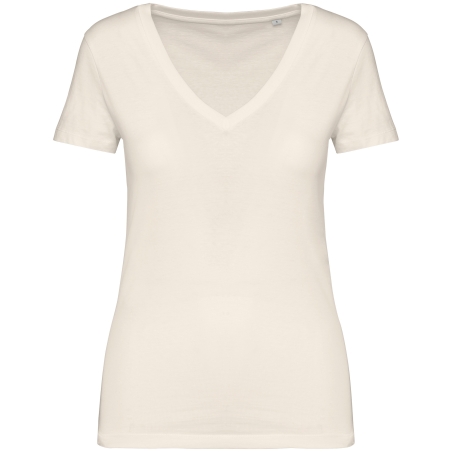 T-shirt écoresponsable col V femme