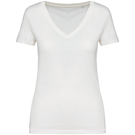 T-shirt écoresponsable col V femme