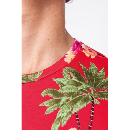 T-shirt écoresponsable imprimé tropical homme