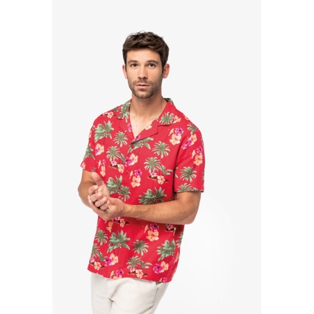 Chemise écoresponsable imprimé hawaïen homme