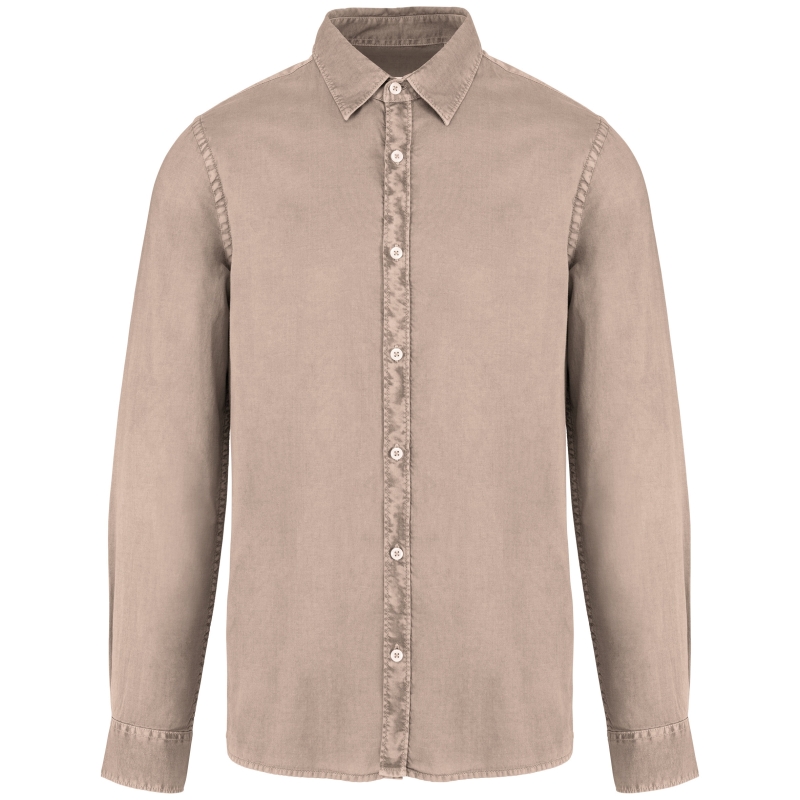 Chemise écoresponsable délavée homme