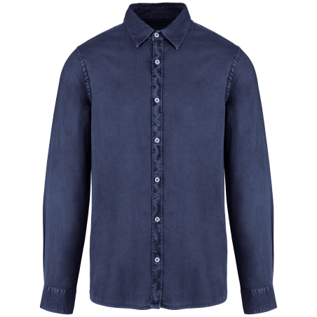 Chemise écoresponsable délavée homme