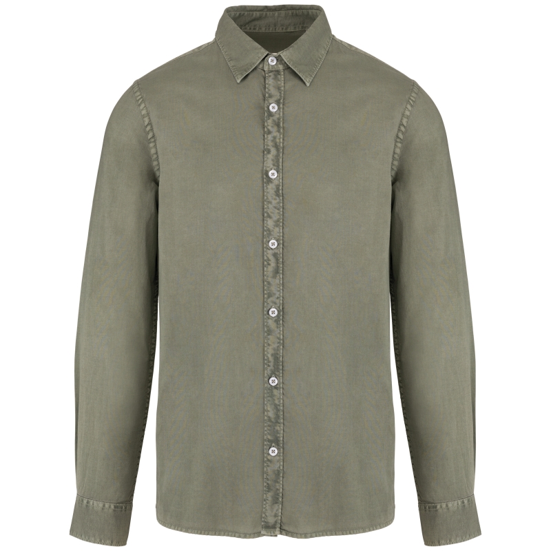 Chemise écoresponsable délavée homme