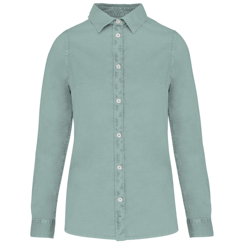 Chemise écoresponsable délavée femme