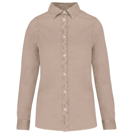 Chemise écoresponsable délavée femme