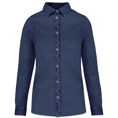 Chemise écoresponsable délavée femme