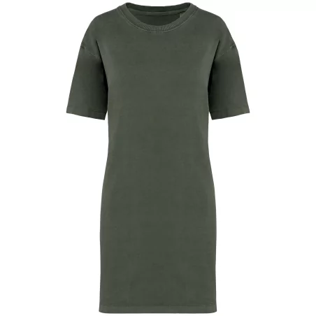 Robe t-shirt écoresponsable délavée femme