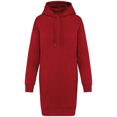 Robe sweat-shirt écoresponsable à capuche femme