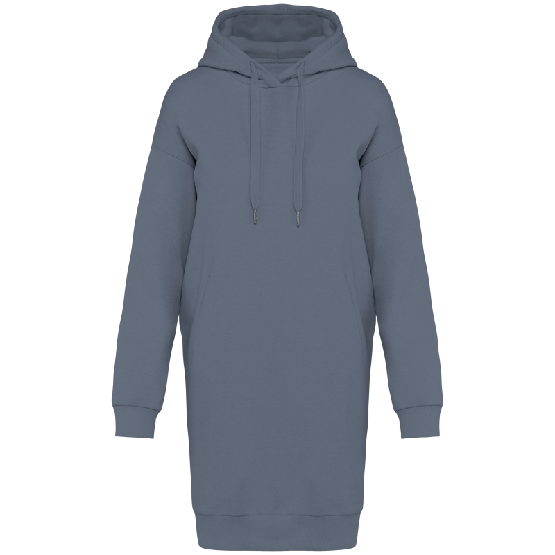 Robe sweat-shirt écoresponsable à capuche femme