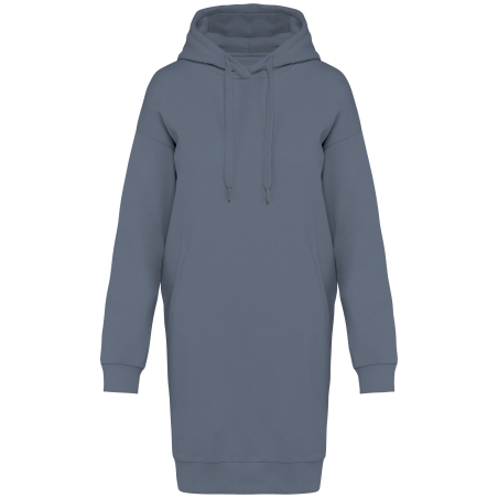 Robe sweat-shirt écoresponsable à capuche femme