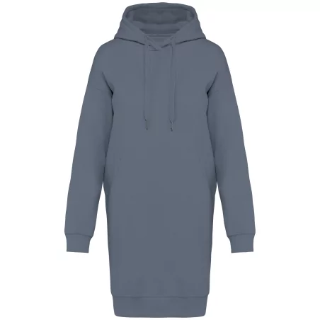 Robe sweat-shirt écoresponsable à capuche femme