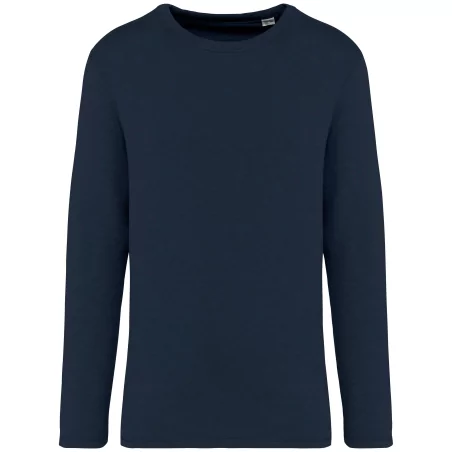 Sweat-shirt écoresponsable à col rond délavé French Terry unisexe