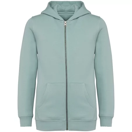 Sweat-shirt écoresponsable zippé à capuche enfant