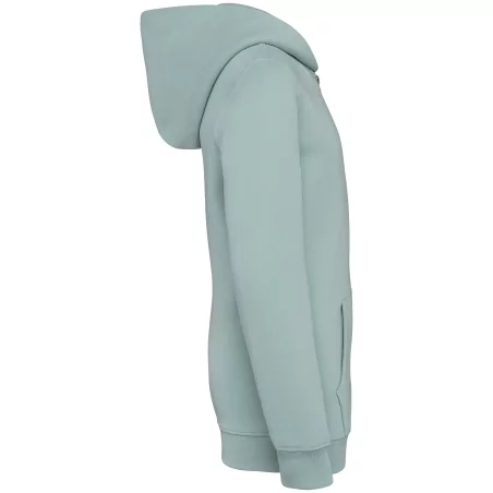 Sweat-shirt écoresponsable zippé à capuche enfant
