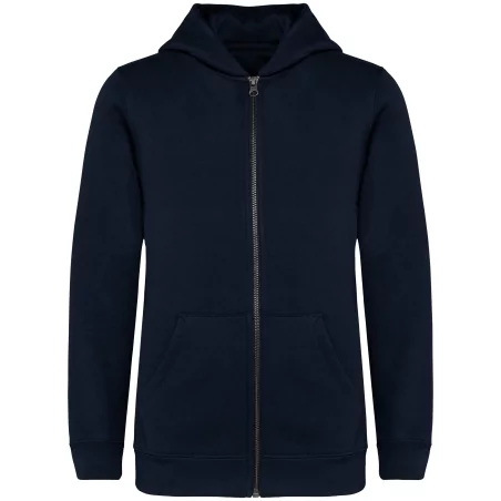 Sweat-shirt écoresponsable zippé à capuche enfant