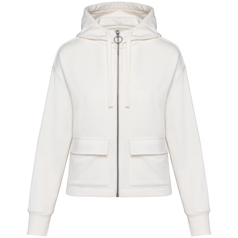 Sweat-shirt écoresponsable zippé à capuche French Terry femme