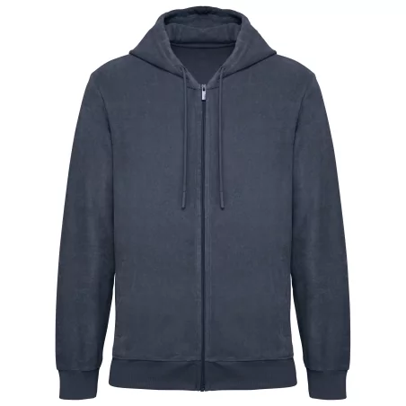 Sweat-shirt écoresponsable en éponge zippé à capuche homme