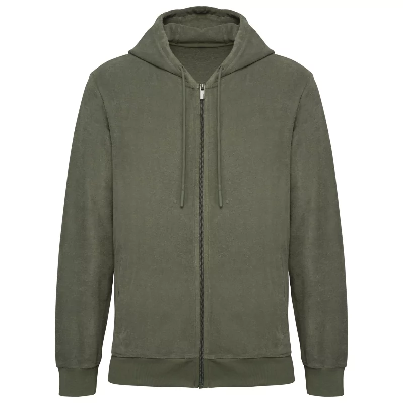 Sweat-shirt écoresponsable en éponge zippé à capuche homme