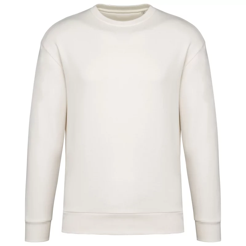 Sweat-shirt écoresponsable à col rond à épaules tombantes molleton gratté unisexe