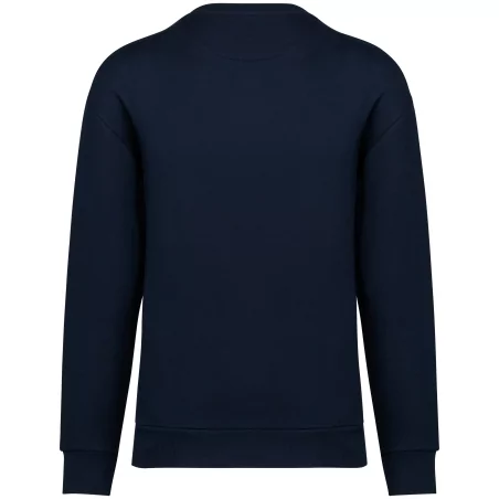 Sweat-shirt écoresponsable à col rond à épaules tombantes molleton gratté unisexe