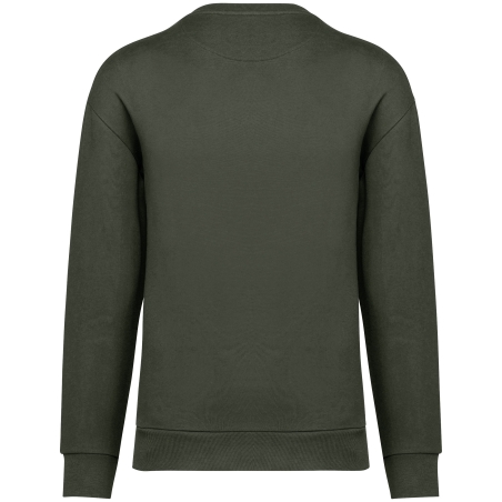 Sweat-shirt écoresponsable à col rond à épaules tombantes molleton gratté unisexe