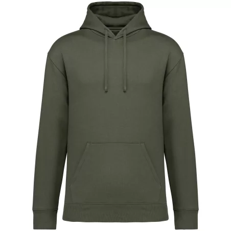 Sweat-shirt écoresponsable à capuche à épaules tombantes molleton gratté unisexe