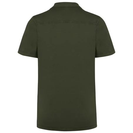 Chemise écoresponsable délavée en jersey manches courtes à col bowling homme