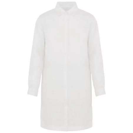 Robe chemise écoresponsable en lin femme