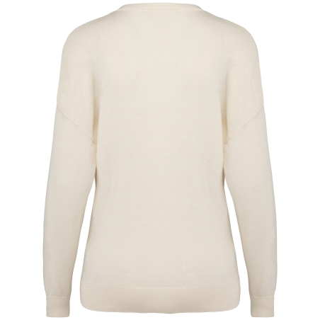 Pull écoresponsable col V en lyocell femme